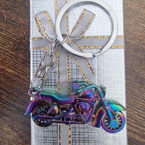 Motorbike Chopper multicolour keyring