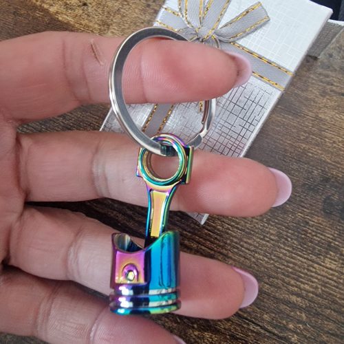 Motorbike Pinton multicolour keyring