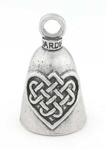 Guardian bell, gremling bell, motorbike bell, motorcycle bell celtic heart