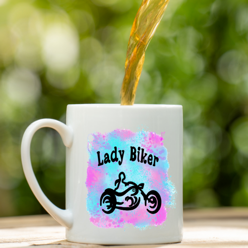 female riders, lady biker, biker chick, girl keyring, biker, motorbike, motorcycle keyring, mug, biker, lady biker chopper mug