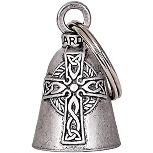 Guardian bell, gremling bell, motorbike bell, motorcycle bell celtic cross