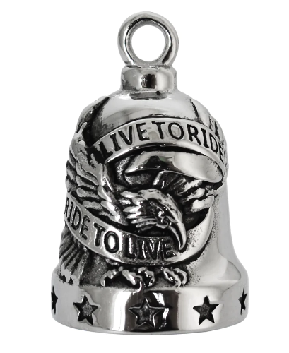 Guardian bell, gremling bell, motorbike bell, motorcycle bell live to ride / ride to live 1
