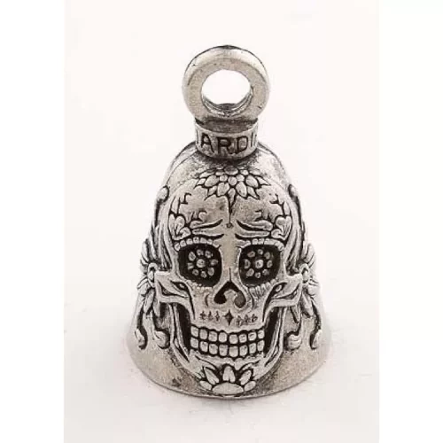 Guardian bell, gremling bell, motorbike bell, motorcycle bell sugar skull