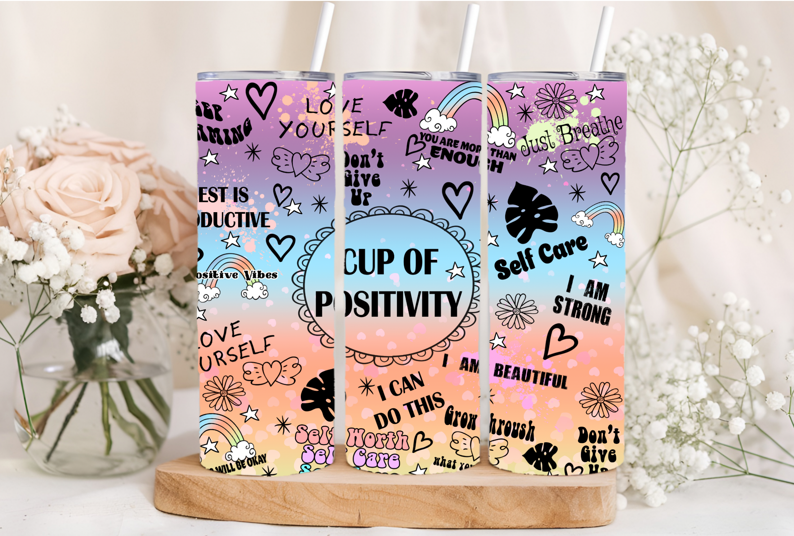 positivity mug, tumblers