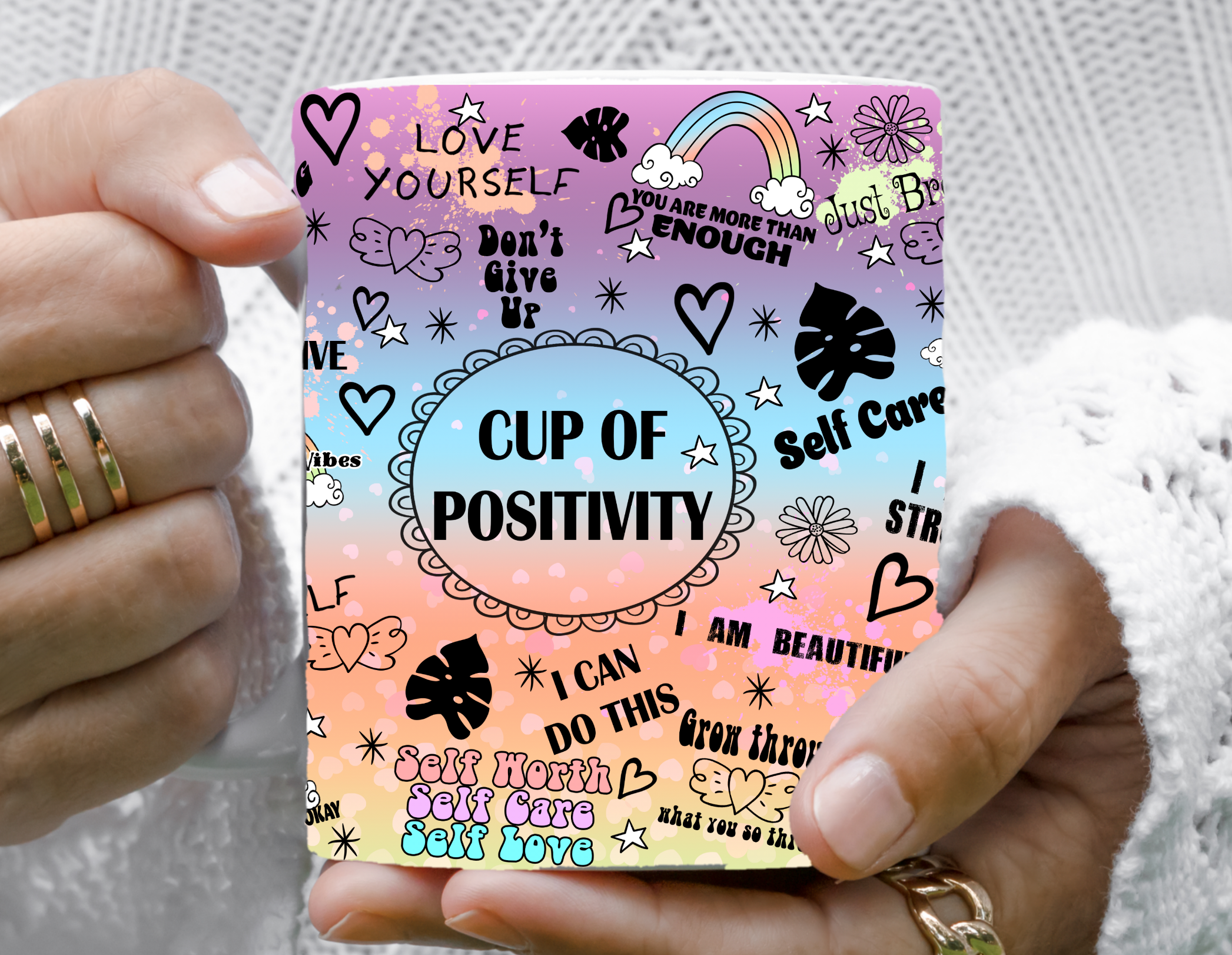 Cup Of Positivity Tumbler or Mug - Image 2