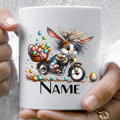 Speed Bunny Motorbike Easter eggs - Mug