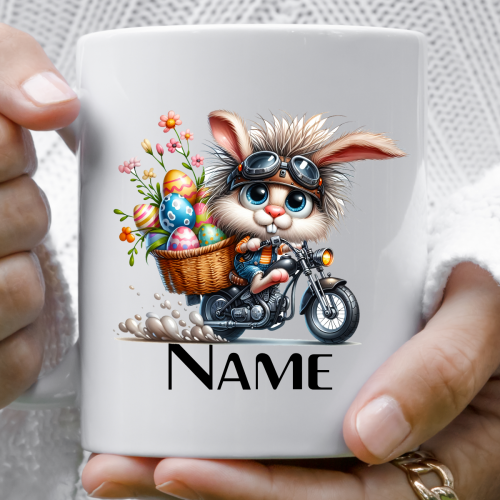 Bunny motorbike easter - Mug, easter mug, gift for biker