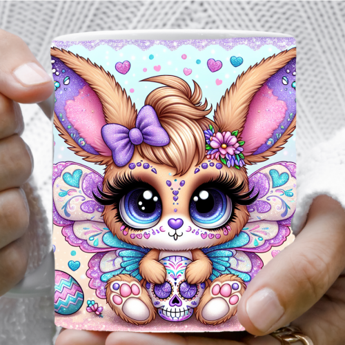 Cute Skull Bunny Easter Eggs - Mug