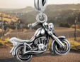 Classic Motorcycle S925 Sterling Silver Charm