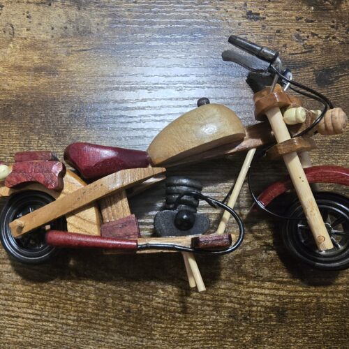 Vintage Handcrafted Motorbike Model