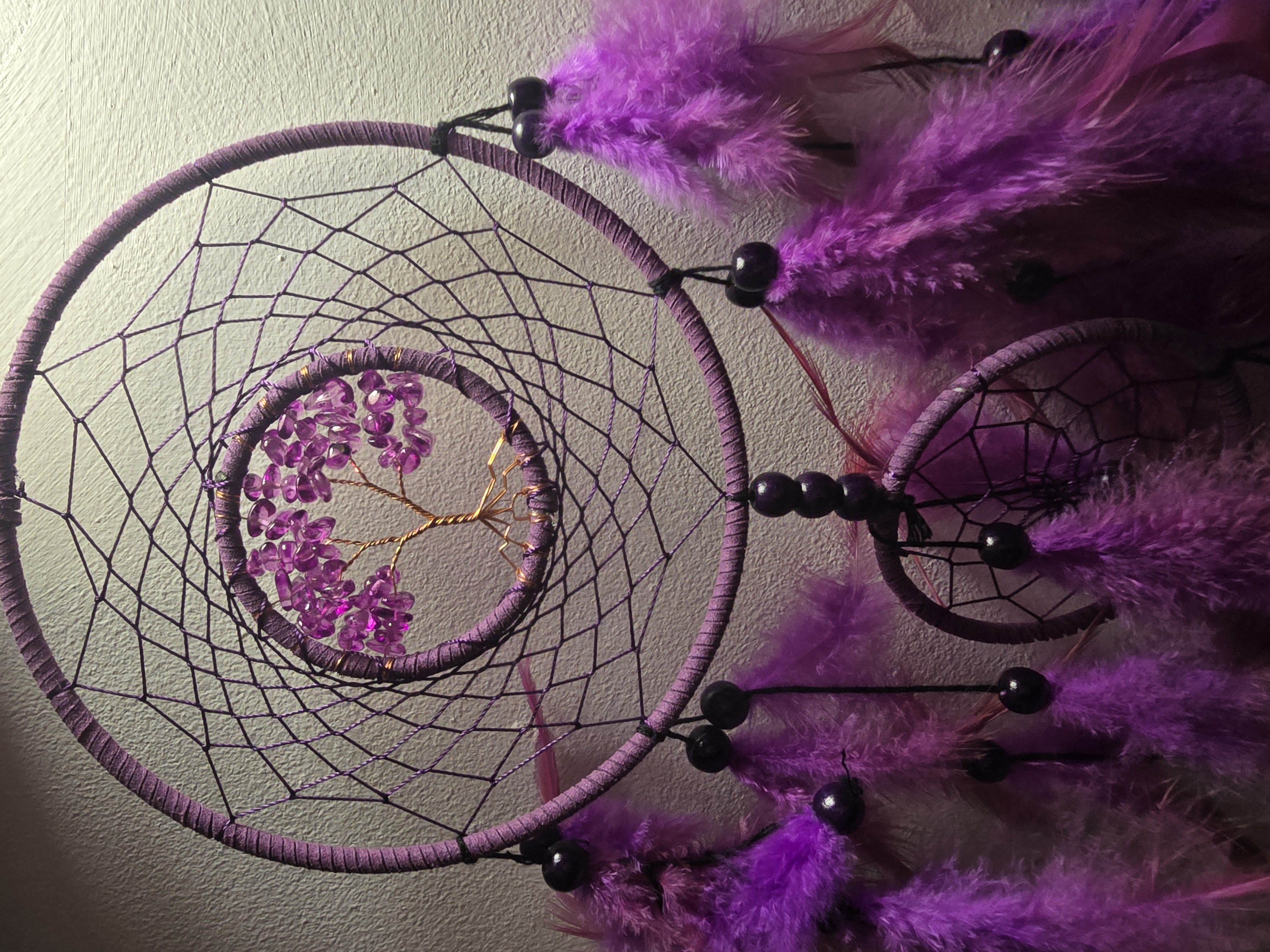 Dream Catcher Three Of Life - Purple