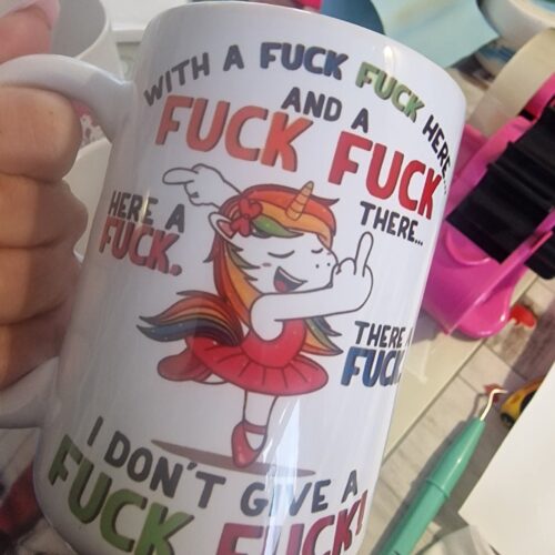 Unicorn F@ck here - Mug