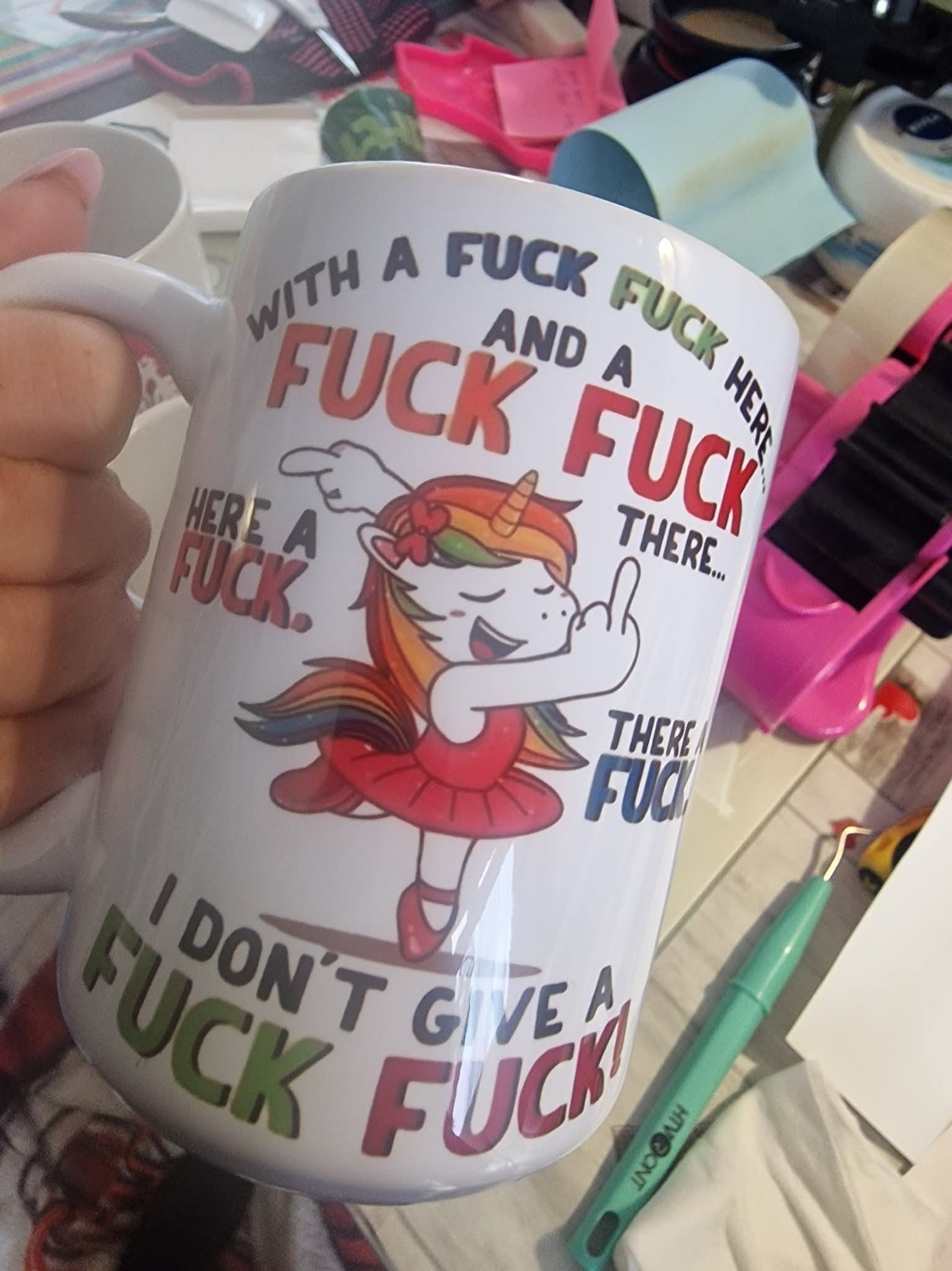 Unicorn F@ck here - Mug