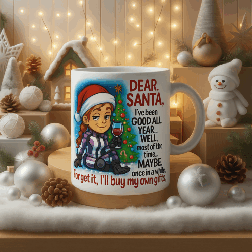 Dear Santa, forget it, i'll buy my own gifts. - Mug