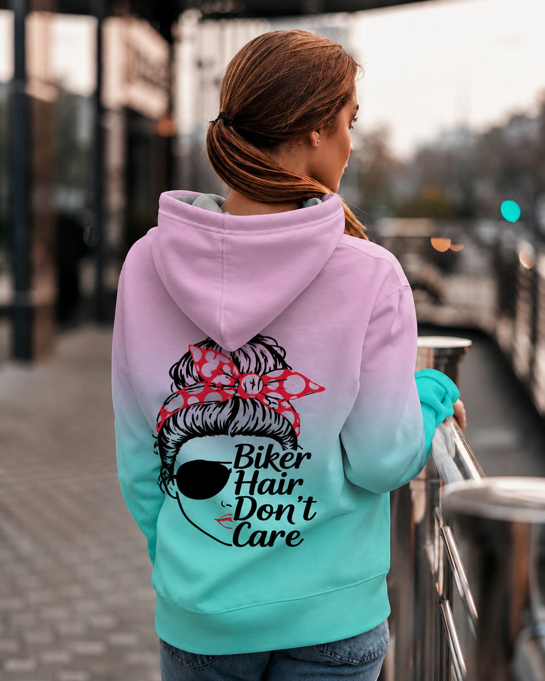 Biker Hair Don't Care Summer Hoodie