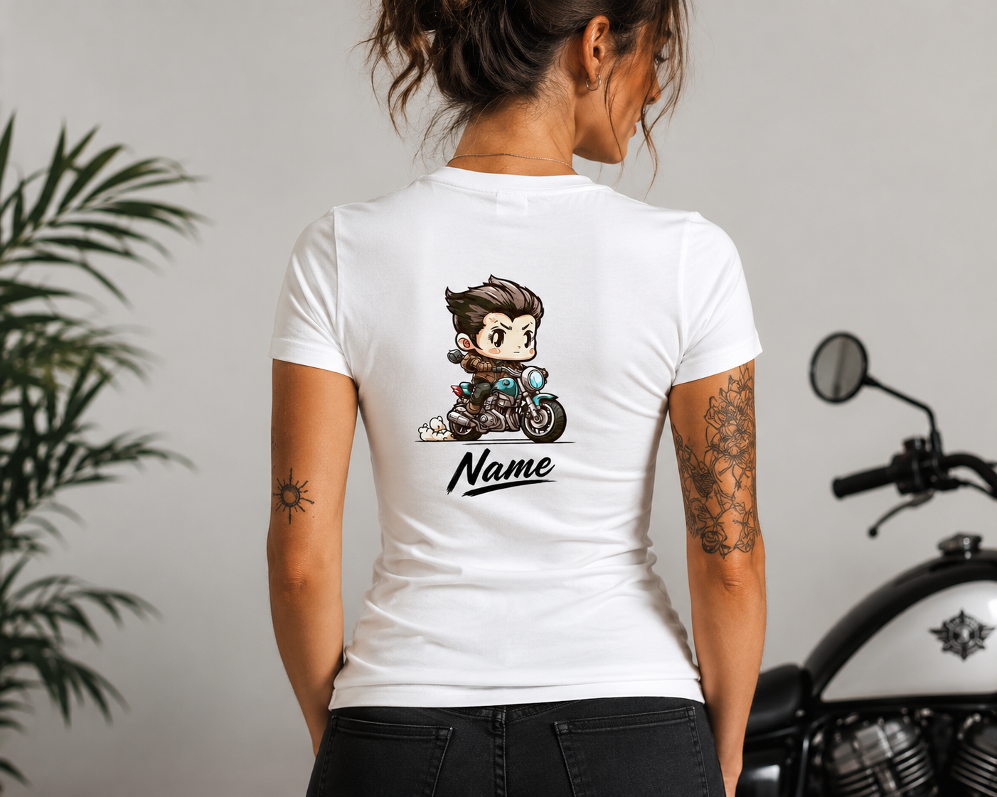 classic motorbike speedy personalise tshirt 1