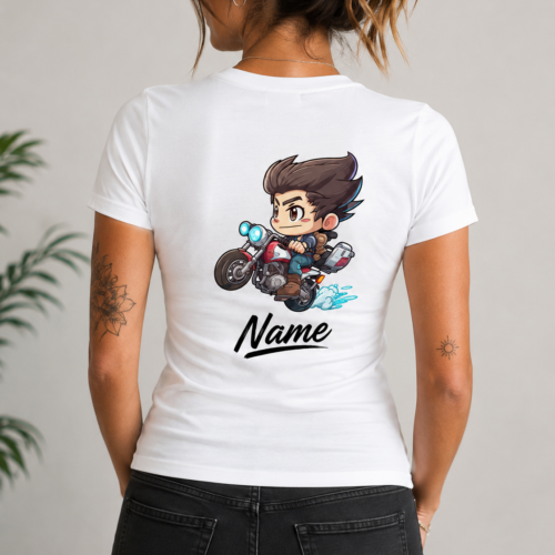 adventure speedy personalised tshirt for motorbikers