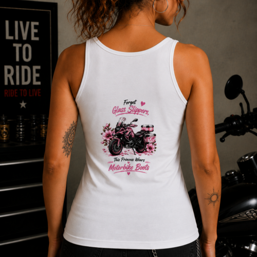 Adventure Bike Forget Glass Slippers,This Princess Wears Motorbike Boots Tank Top 2